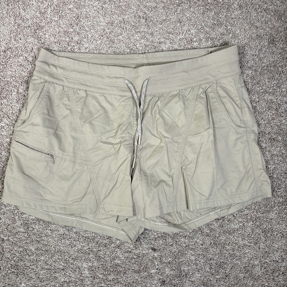 The North Face Womens Quick Dry Drawstring Pocket Hiking Shorts Khaki XL